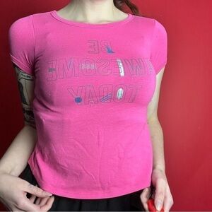 Pink graphic tee shirt 💕🖤​​​​​​​​​​​​​​​​​​​​​​​